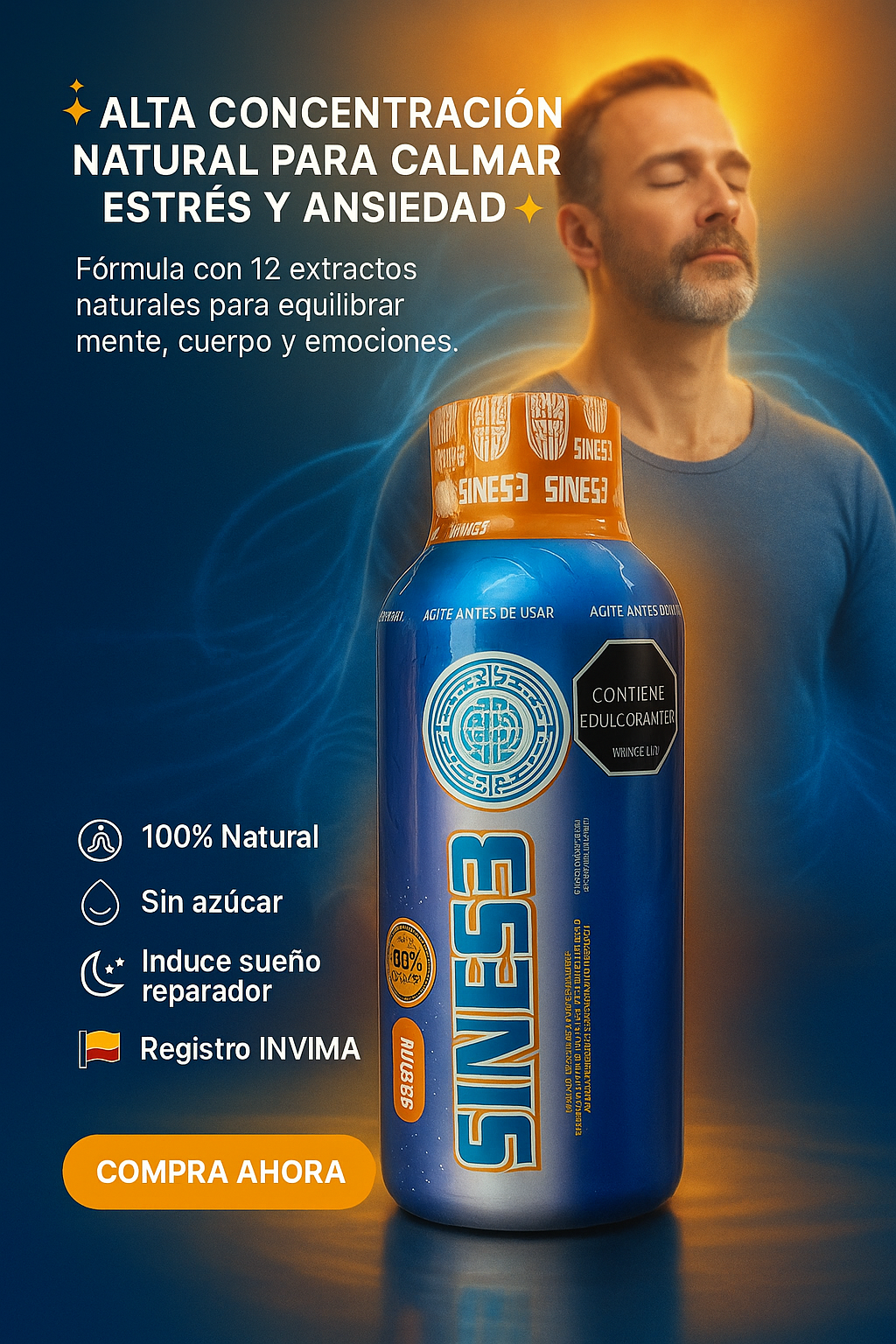 SINES3 – Bebida natural para el estrés y la ansiedad